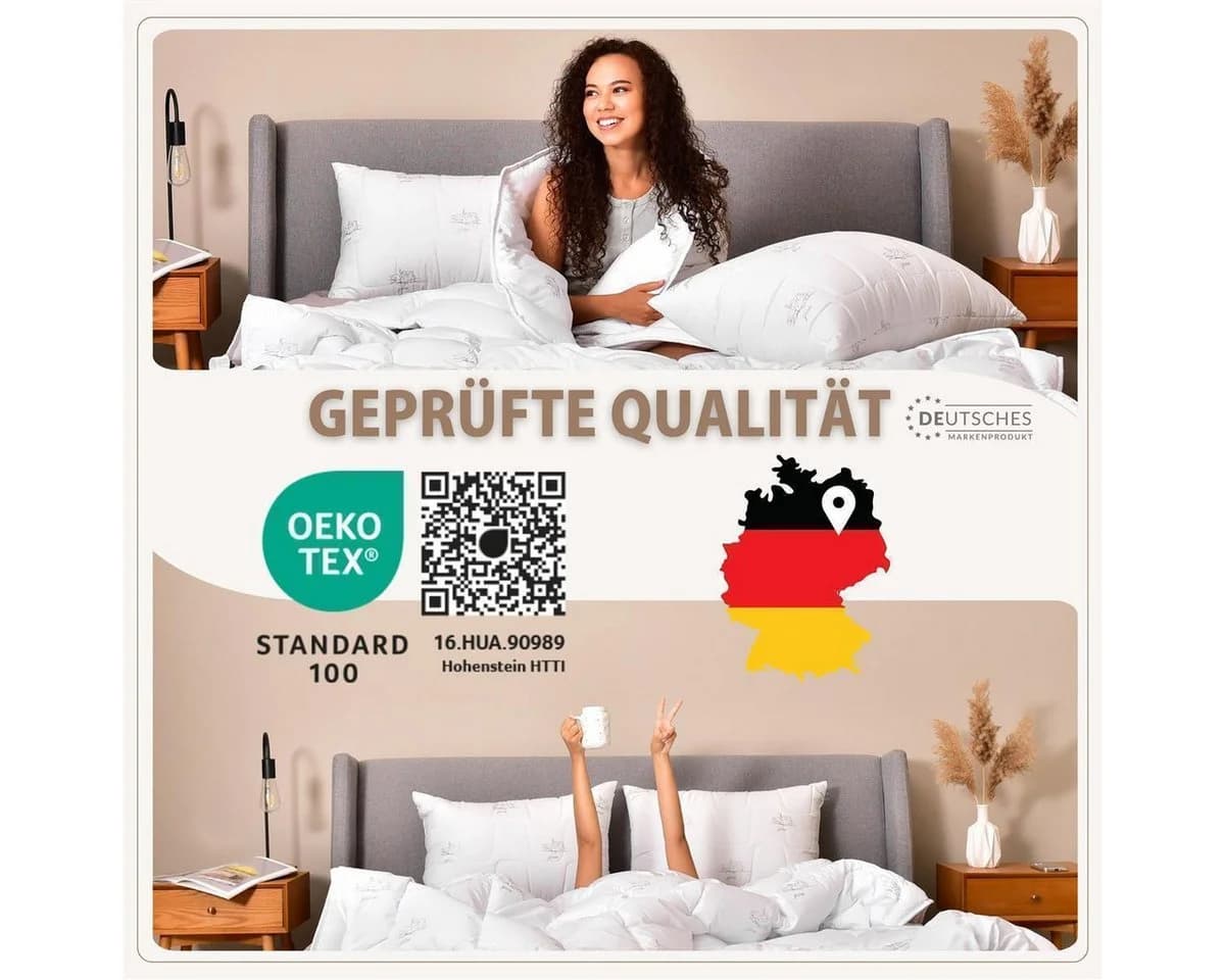 SEI Design Kopfkissen Mikrofaser Weiß Vegan Allergikerfreundlich - Bild 5