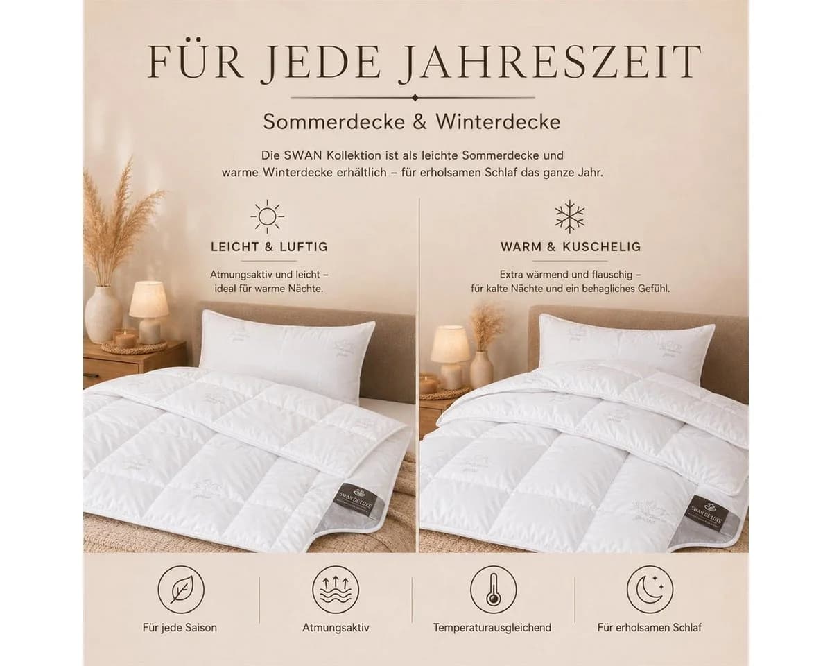 SEI Design Sommer Bettdecke Mikrofaser 155x220 cm Allergiker - Bild 3