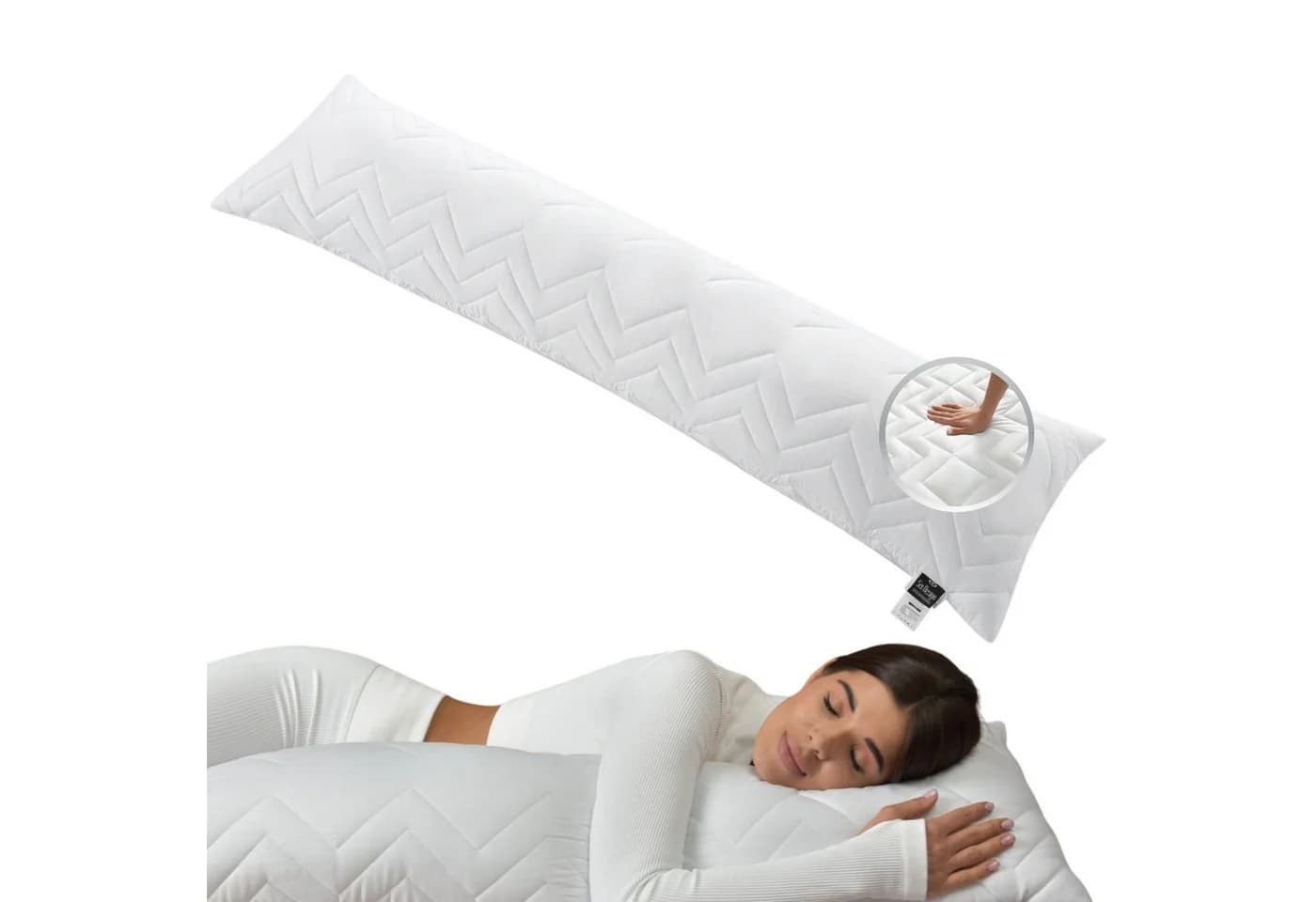 SEI Design Microfaserkissen 40x140cm Seitenschläferkissen pflegeleicht