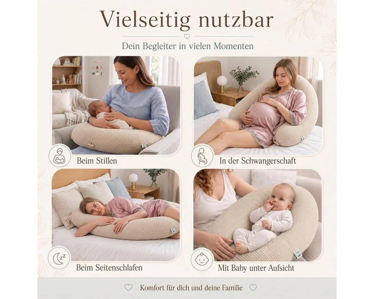 SEI Design Stillkissen XXL Ergonomisch mit Mikroperlen
