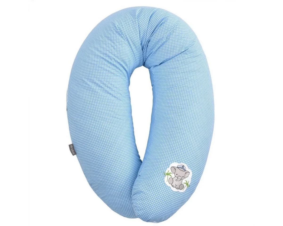 SEI Design Stillkissen Seitenschläferkissen Babynestchen mit EPS Mikroperlen, Schwangerschaftskissen mit Bezug, Bezug 100% Baumwolle