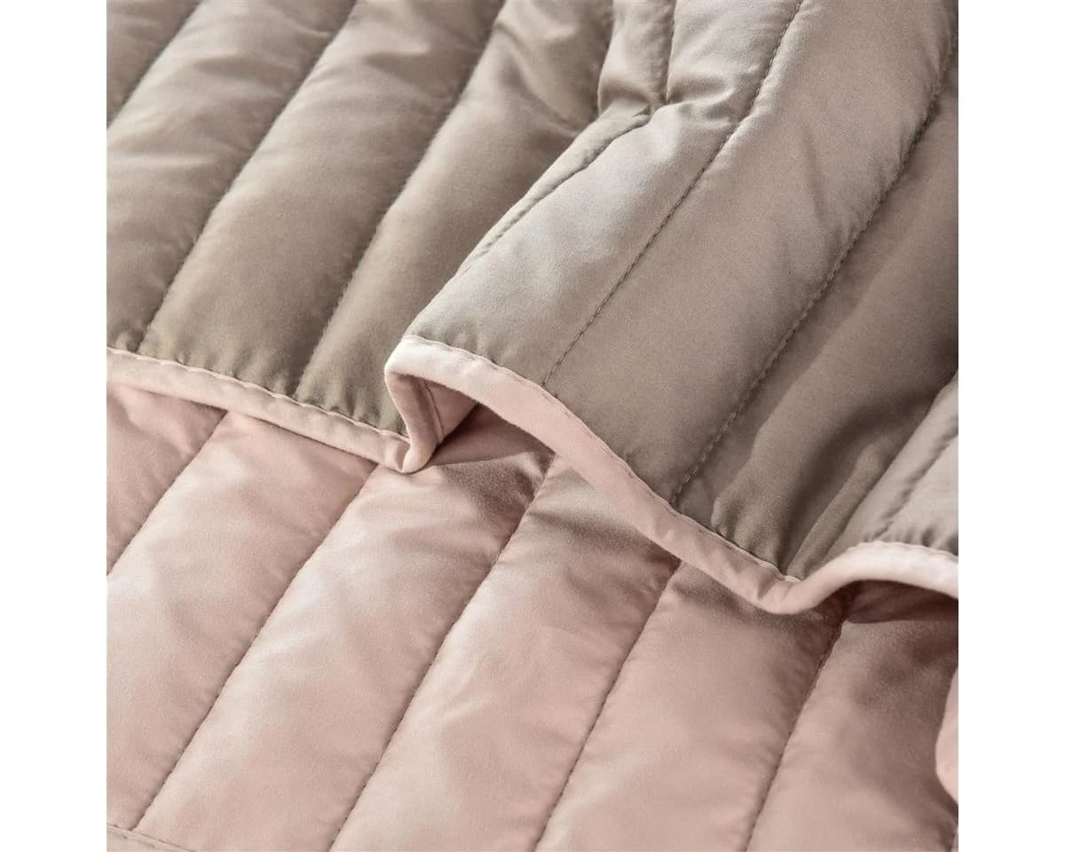 SEI Design Bettüberwurf Royal taupe-beige bestickt Wendefunktion - Bild 5
