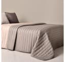 SEI Design Bettüberwurf Living Trend Wendedecke Taupe 3D-Steppung Bild 2