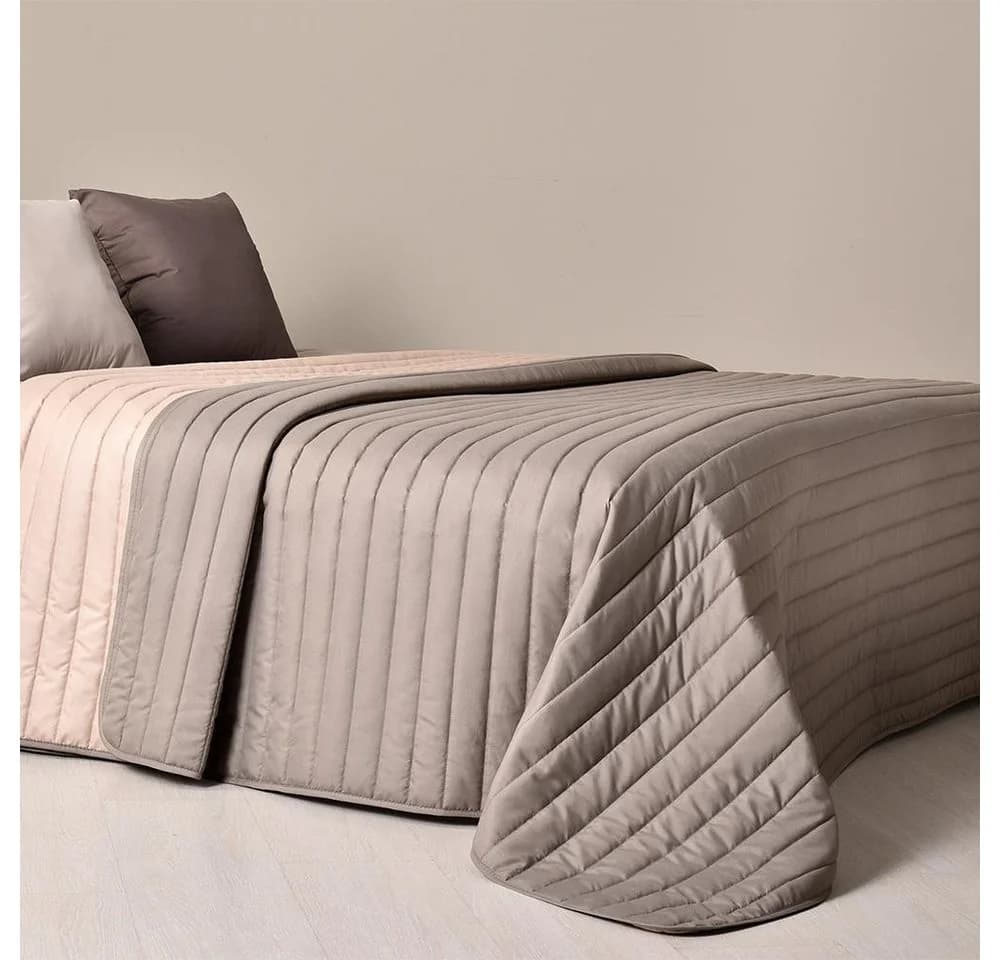 SEI Design Bettüberwurf Living Trend Wendedecke Taupe 3D-Steppung - Bild 2