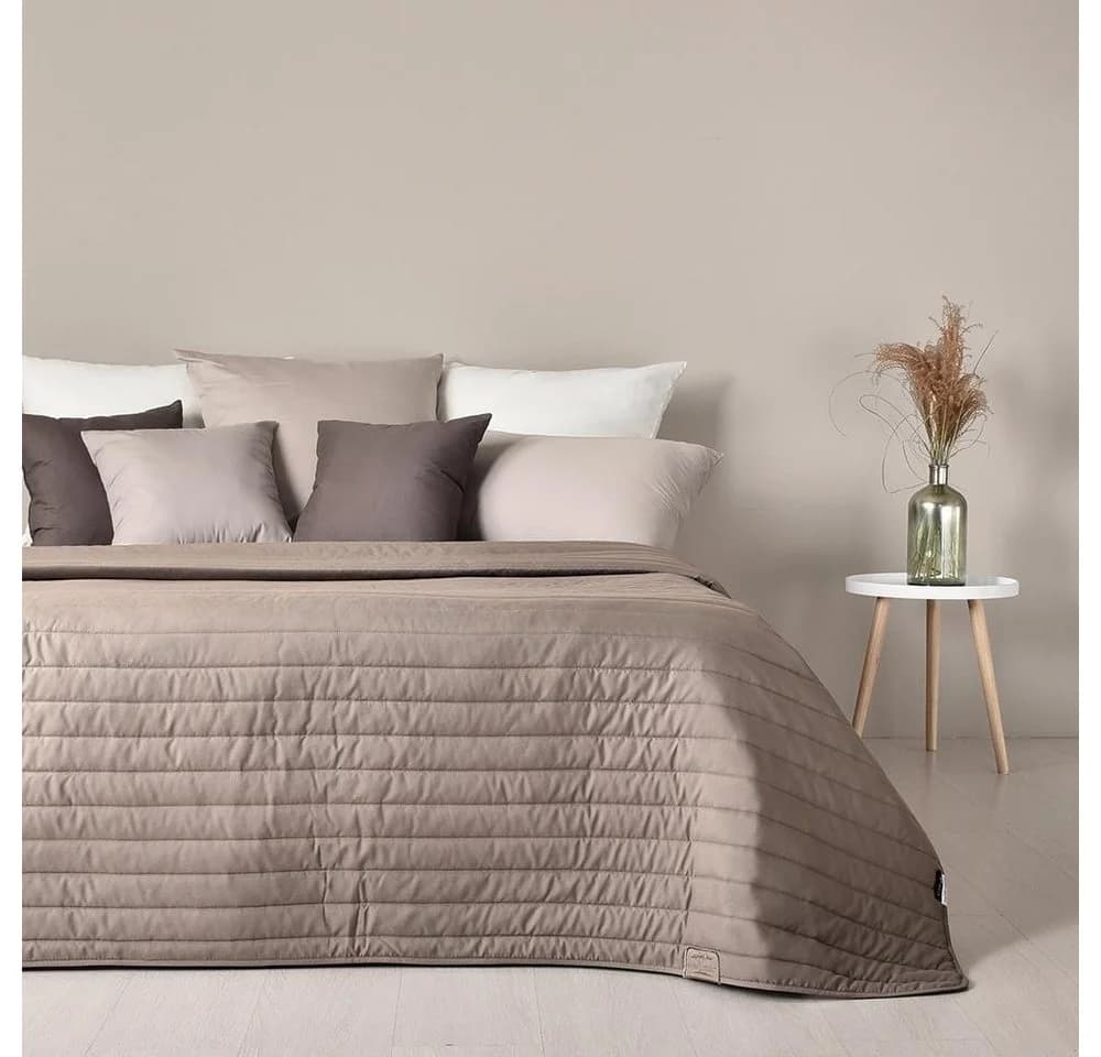 SEI Design Bettüberwurf Living Trend Wendedecke Taupe 3D-Steppung - Bild 5