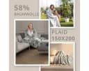 SEI Design Plaid Kuscheldecke Grau Nordic Elegance 150x200 cm Bild 1