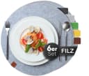 Loco Bird Filz Tischset 6er Set Hellgrau Rechteckig Bild 2