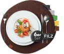 Loco Bird Filz-Tischset 6er Set Braun Rechteckig Bild 2