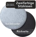 Loco Bird Stuhlkissen 4er Set rund Filz Grau Anthrazit Bild 1