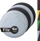 Loco Bird Stuhlkissen 4er Set rund Filz Grau Anthrazit Bild 2