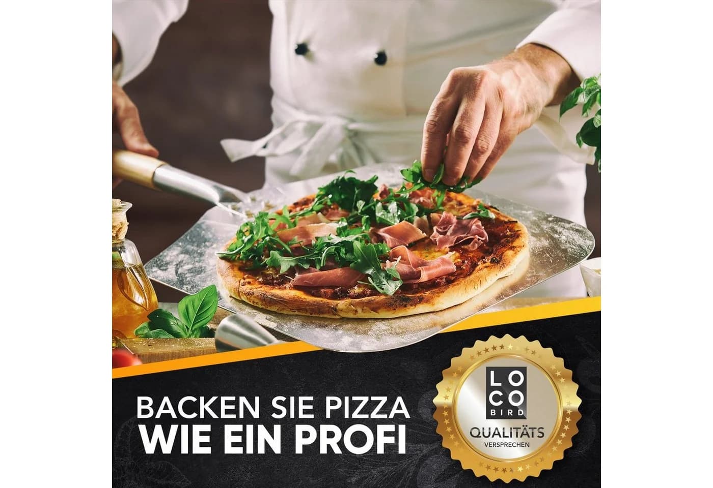 Loco Bird Pizzastein Cordierit Rechteckig Backofen Grill - Bild 5