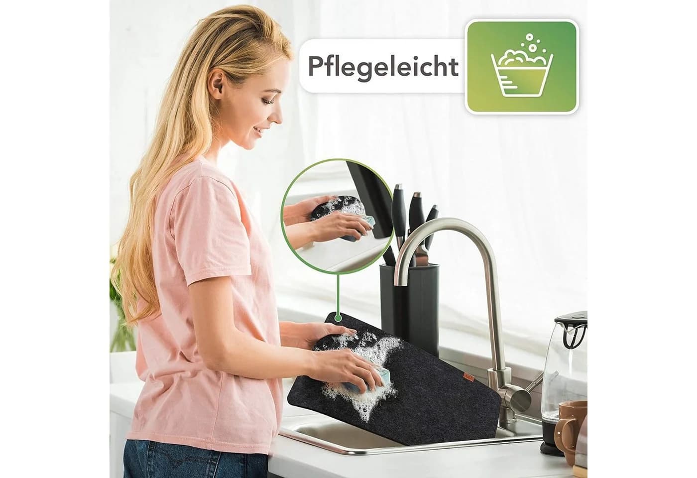 Loco Bird Platzset 12er Set Anthrazit Filz Rechteckig - Bild 4