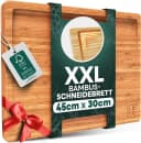 Loco Bird Bambus Schneidebrett mit Saftrille XXL Bild 2