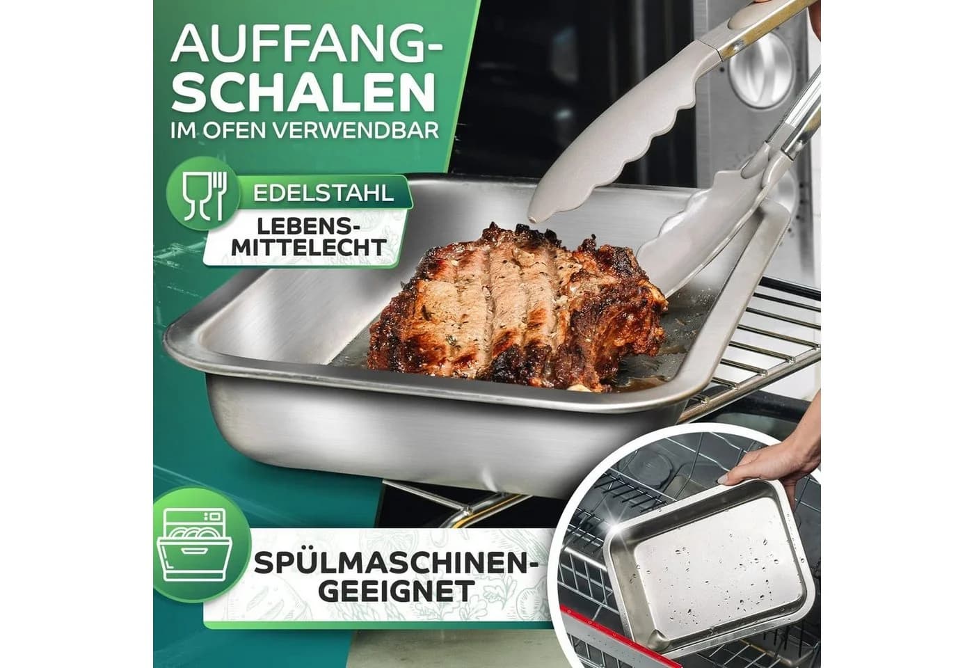 Loco Bird Schneidebrett Bambus mit Edelstahlschalen - Bild 5