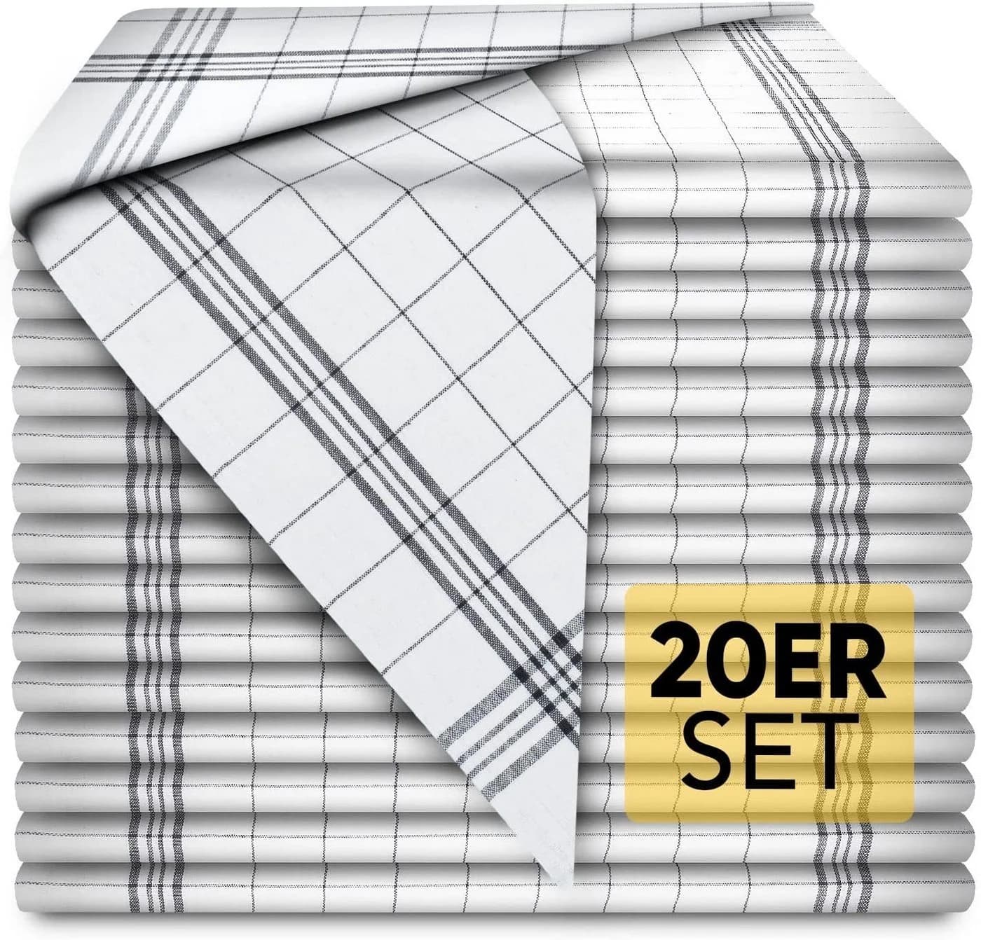 Loco Bird Geschirrtuch-Set Grau 100% Baumwolle 50x70cm - Bild 2