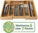Loco Bird Besteckkasten für Schubladen aus Bambus - Ausziehbar bis 7/9 Fächer Bild 5