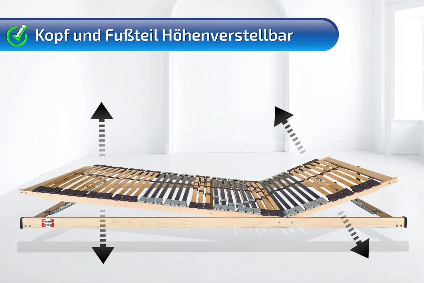 Matratzen Perfekt Lattenrost 42 Leisten Buche 7 Zonen Manuell Verstellbar