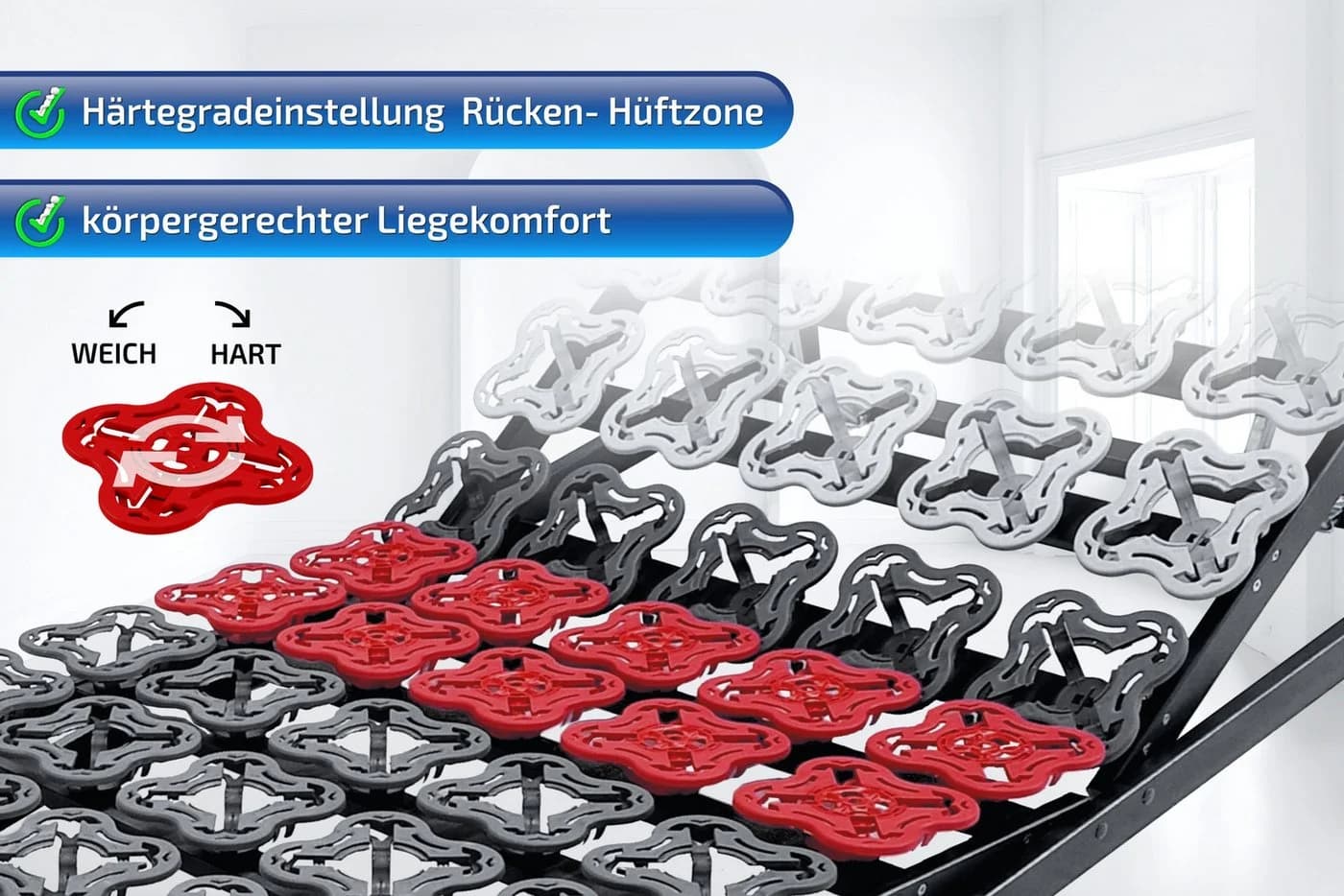 Tellerlattenrost T-Flex Matratzen Perfekt Verstellbar - Bild 5