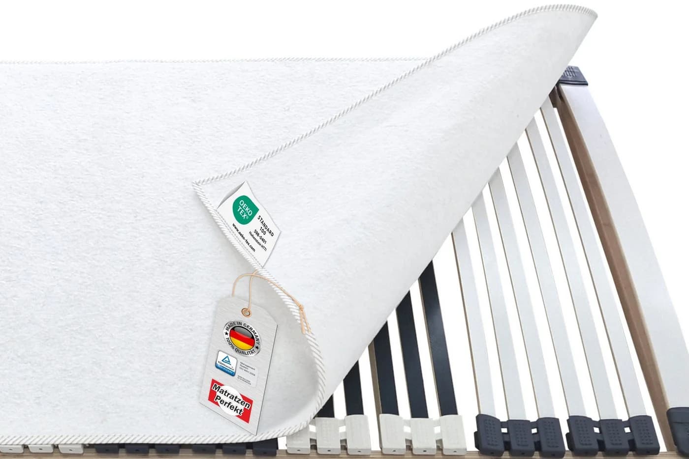 Matratzenschoner Matratzen Perfekt Weiß Atmungsaktiv OEKO-TEX® 100 - Bild 2