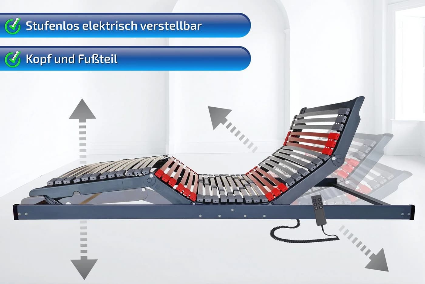 Matratzen Perfekt Elektrischer Lattenrost Terra Med mit Flachmotor - Bild 5