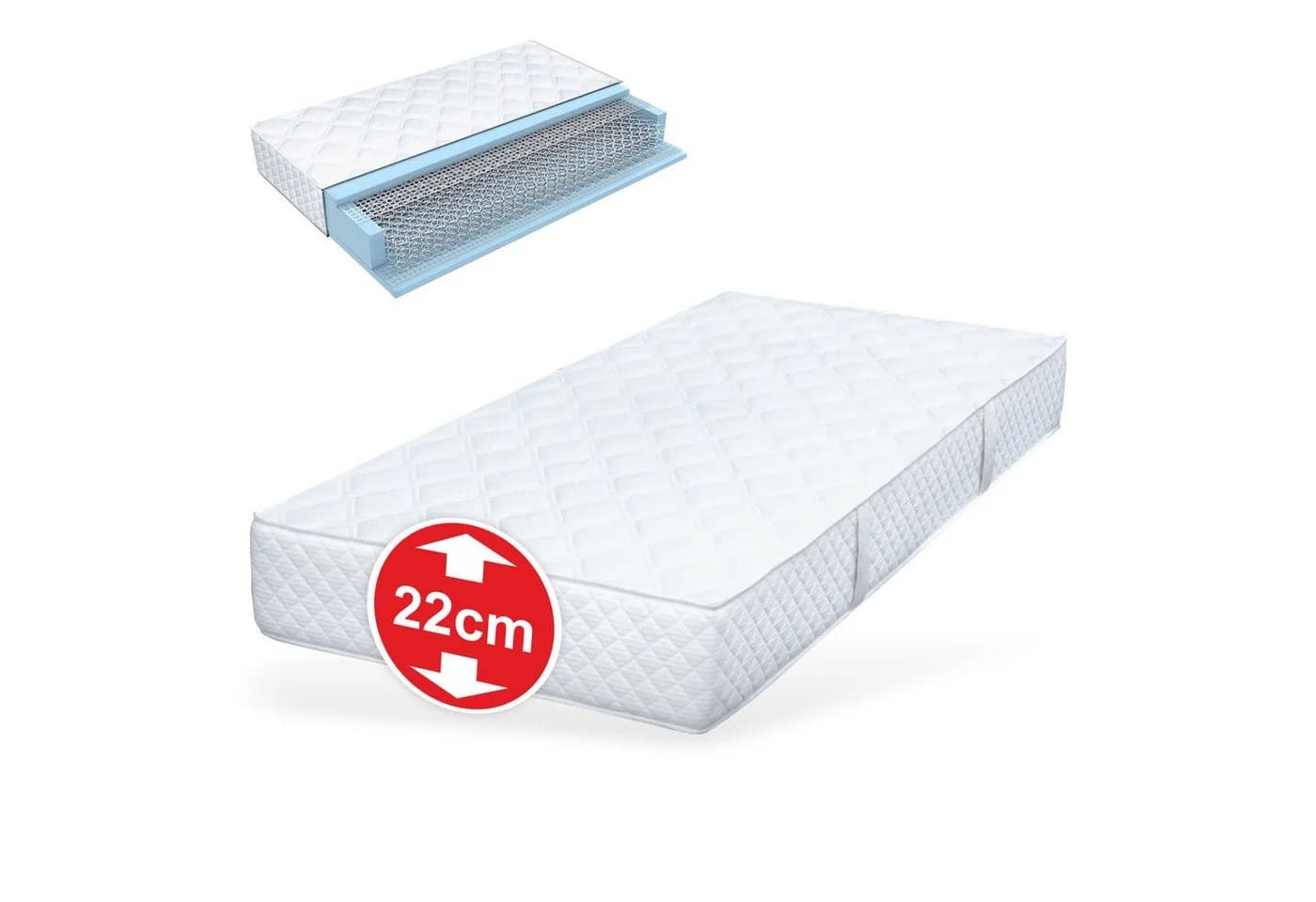 Bonnellfederkernmatratze 20 cm Hoch Härtegrad 4 7 Zonen - Bild 5
