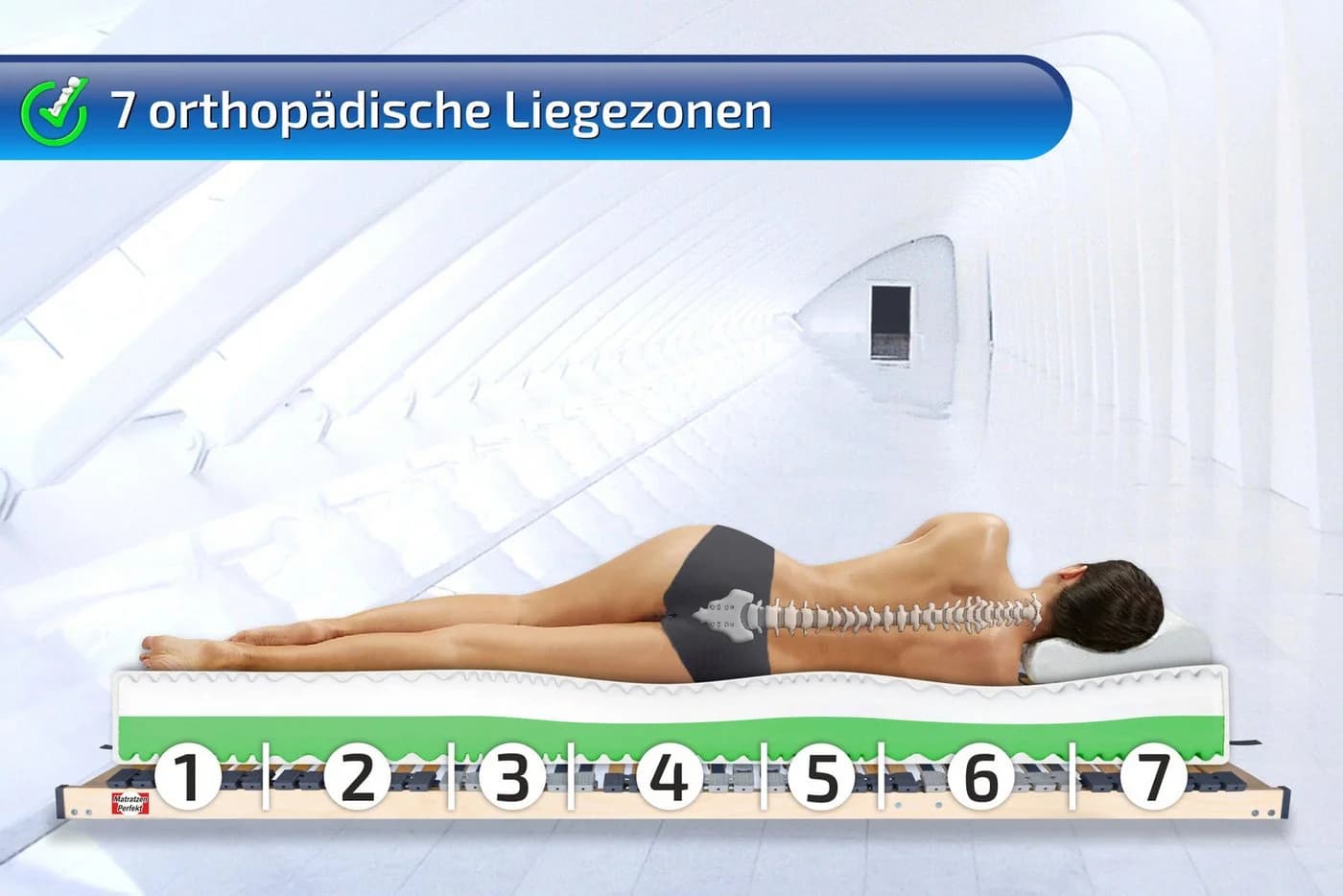 Kaltschaummatratze 7 Zonen Wendematratze Härte 3/4 Matratzen Perfekt - Bild 3
