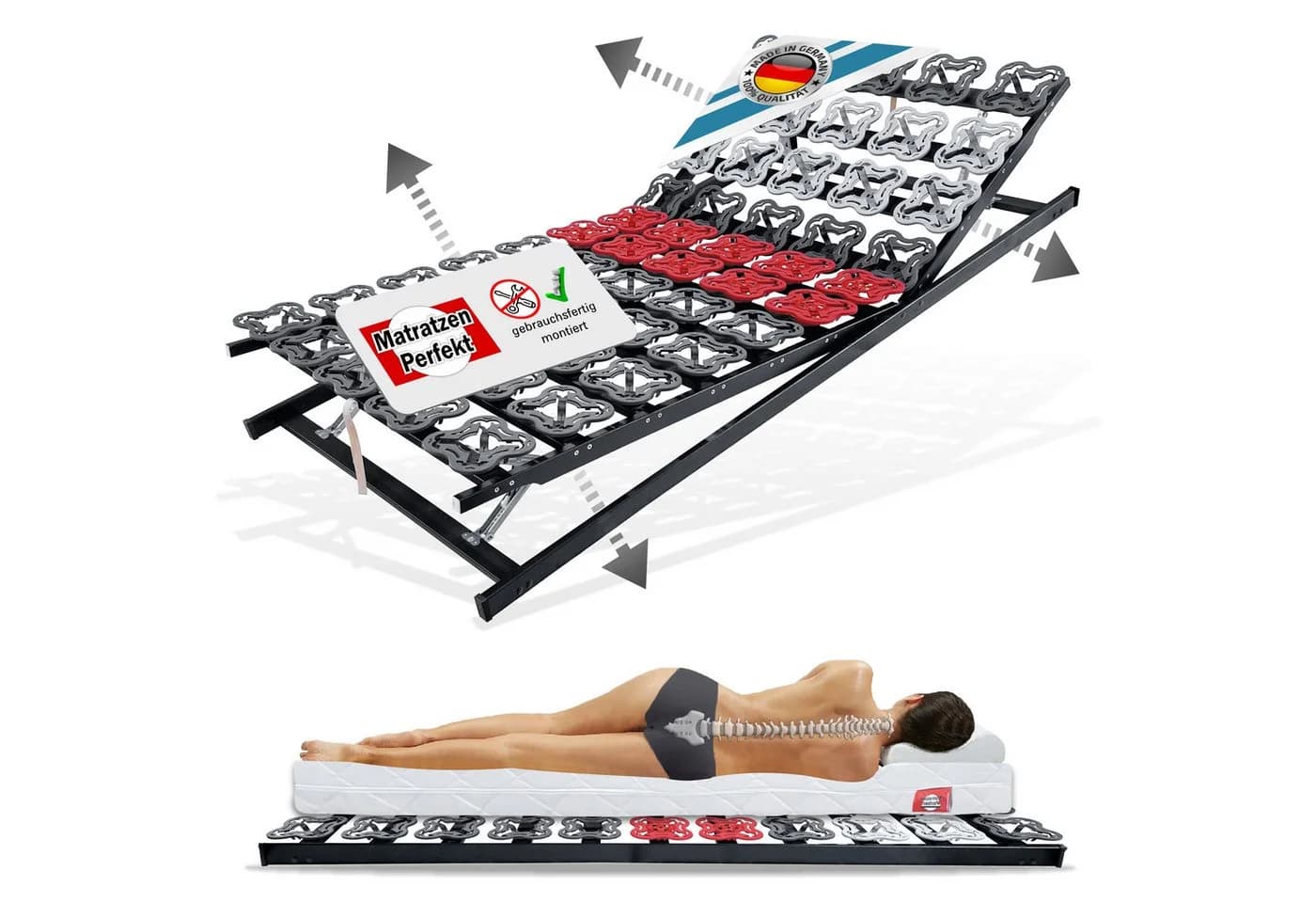 Tellerlattenrost anpassungsfähiger T-Flex Matratzen Perfekt