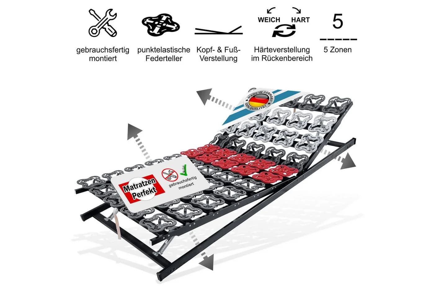 Tellerlattenrost anpassungsfähiger T-Flex Matratzen Perfekt - Bild 3
