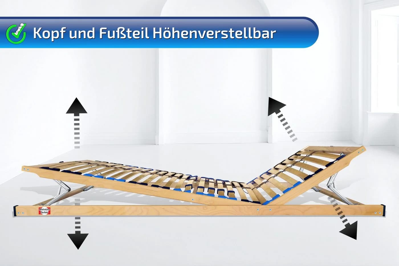 Matratzen Perfekt Lattenrost 28 Leisten verstellbar mit Mittelgurt - Bild 3