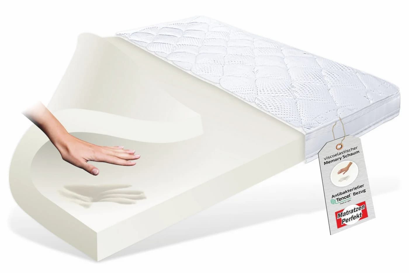 Matratzen Perfekt Viscotopper TOKIO 12cm EXTRA SOFT Weiß - Bild 2