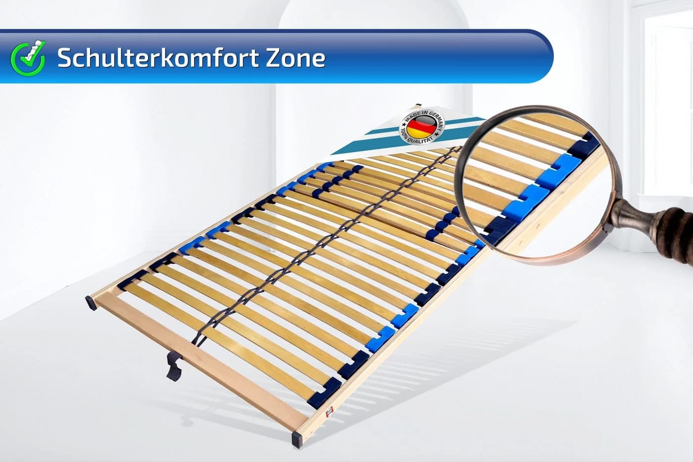 Matratzen Perfekt Lattenrost 28 Leisten 5 Zonen Montiert Made in Germany - Bild 5