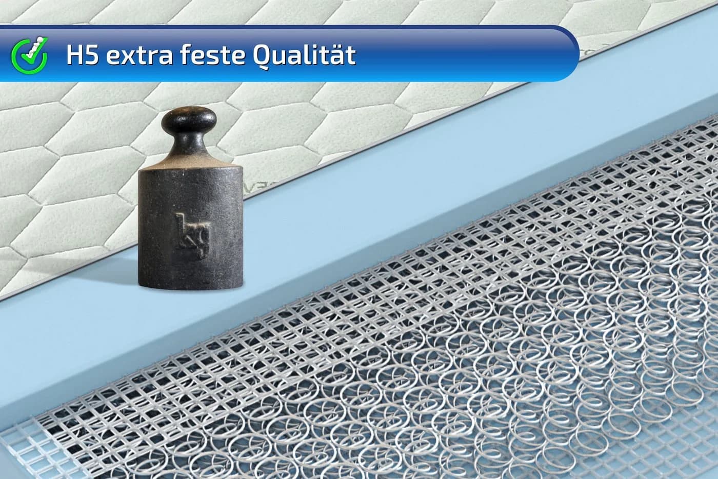 Federkernmatratze Smaragd XXL H5 Extra Fest Matratzen Perfekt - Bild 3