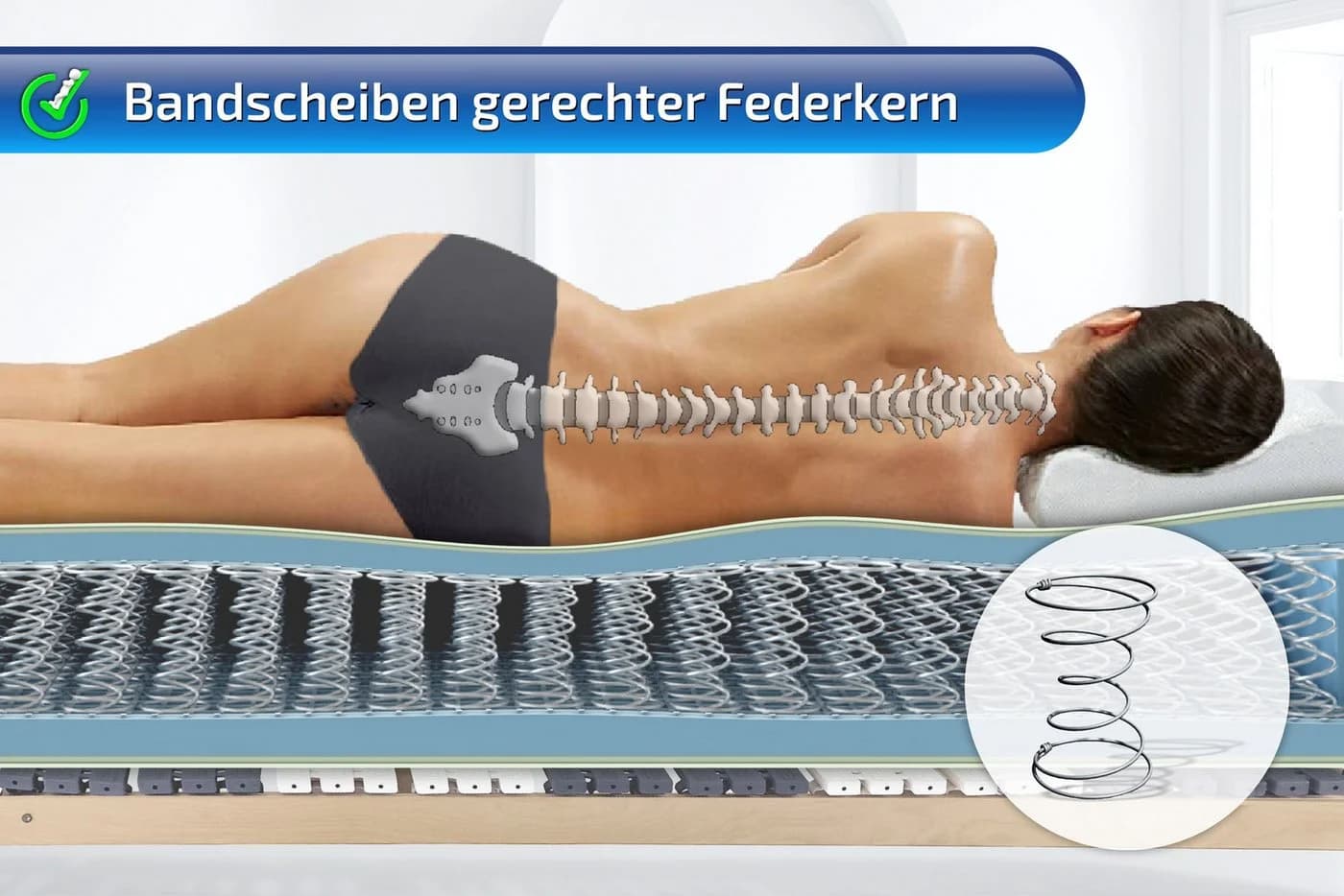 Federkernmatratze Smaragd XXL H5 Extra Fest Matratzen Perfekt - Bild 4