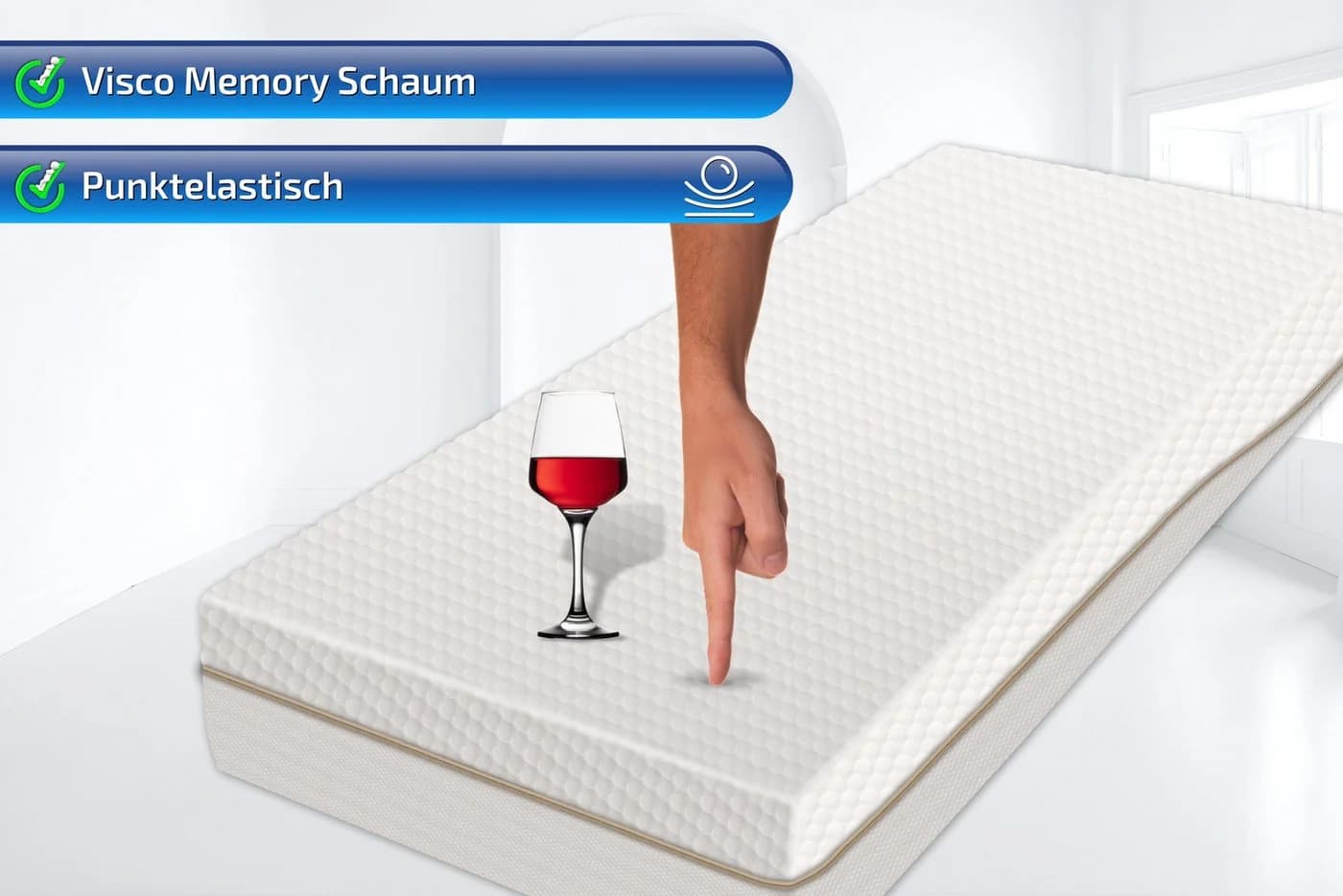 Matratzen Perfekt Visco-Matratze VISCOMAXX 900 Weiß 9 Zonen - Bild 4