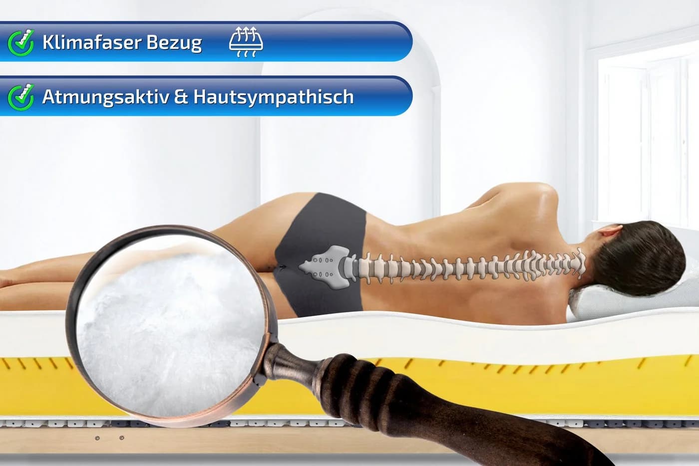 Matratzen Perfekt Visco-Matratze VISCOMAXX 900 Weiß 9 Zonen - Bild 5