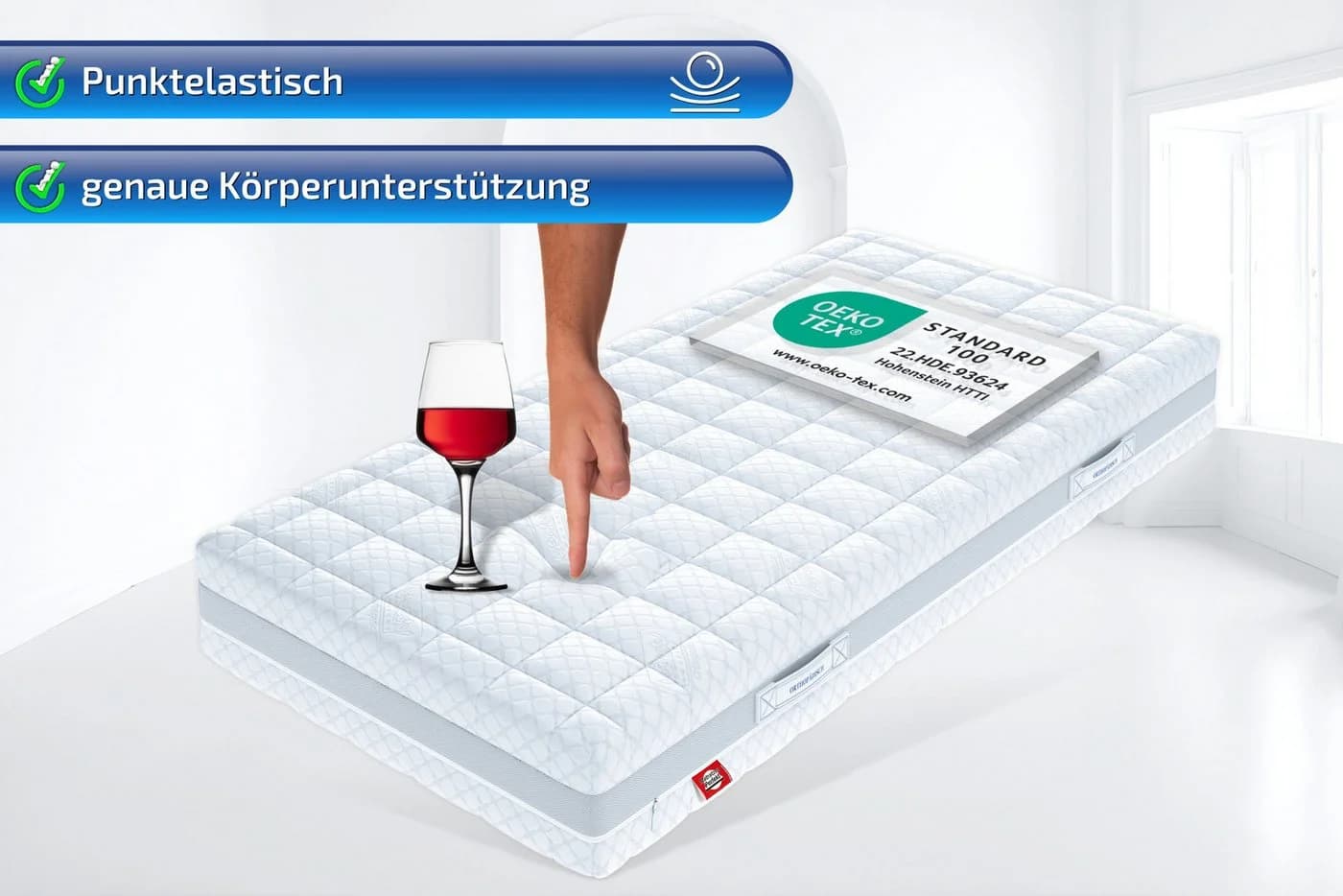 Taschenfederkernmatratze Hamburg 9 Zonen Premiumqualität Matratzen Perfekt - Bild 4