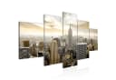 Runa Art 5-teiliges Wandbild New York City Braun Bild 2