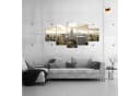 Runa Art 5-teiliges Wandbild New York City Braun Bild 3