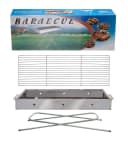 EuroStock Holzkohlegrill Edelstahl Klappbar Silber Bild 1