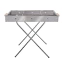 EuroStock Holzkohlegrill Edelstahl Klappbar Silber Bild 2