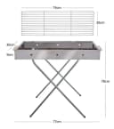 EuroStock Holzkohlegrill Edelstahl Klappbar Silber Bild 3