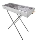 EuroStock Holzkohlegrill Edelstahl Klappbar Silber Bild 5