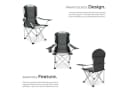 tectake® Campingstuhl faltbar gepolstert geringes Gewicht Bild 4