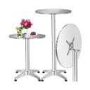 tectake Bistrotisch Aluminium Klappbar Höhenverstellbar Silber Bild 1