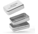 Hydrophil Seifendose Aluminium Silber mit Abtropfgitter Bild 3
