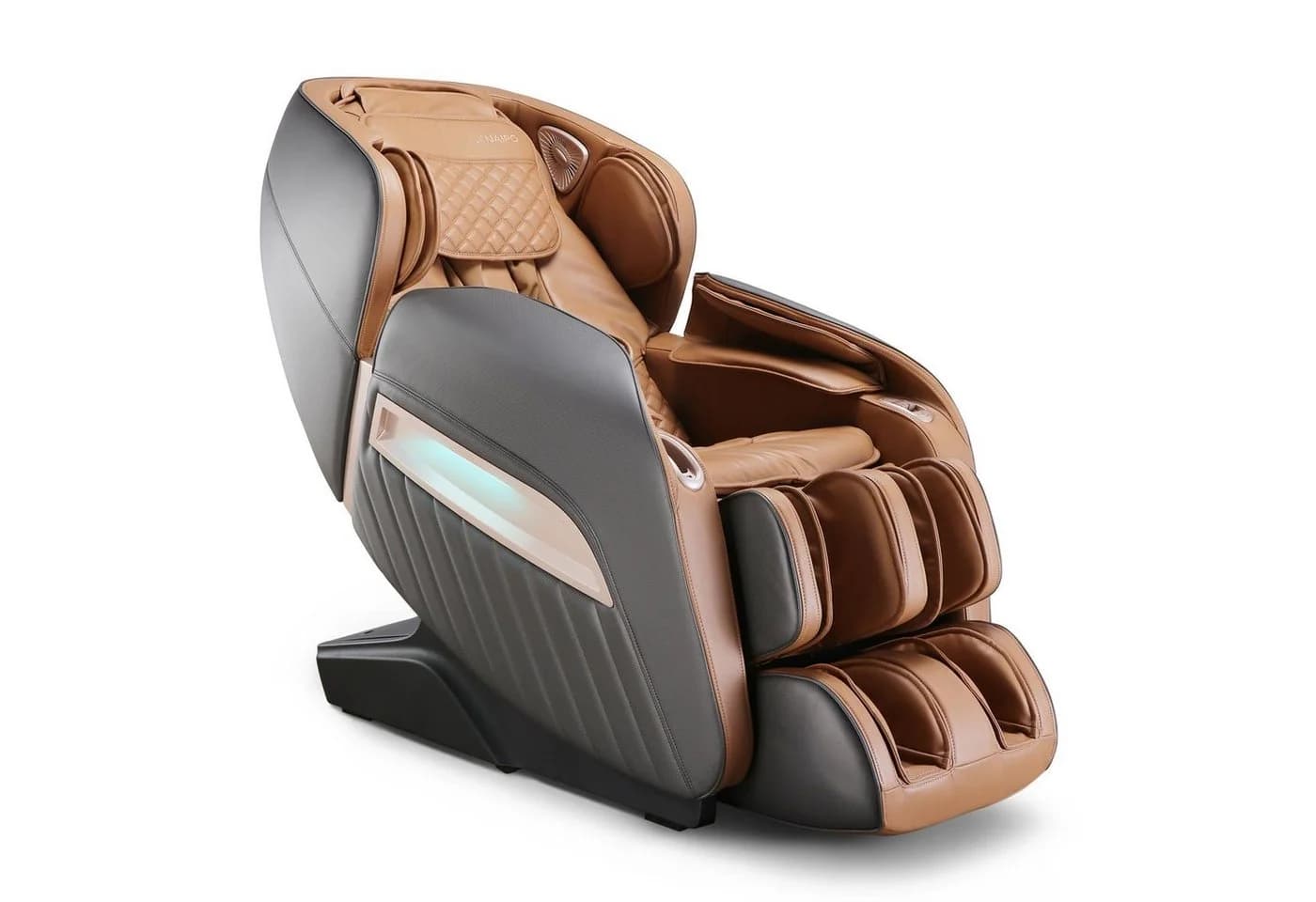 NAIPO Massagesessel Shiatsu Zero-Gravity Grau/Braun mit Massagefunktion - Bild 2