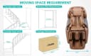 NAIPO Massagesessel Shiatsu Zero-Gravity Grau/Braun mit Massagefunktion Bild 5