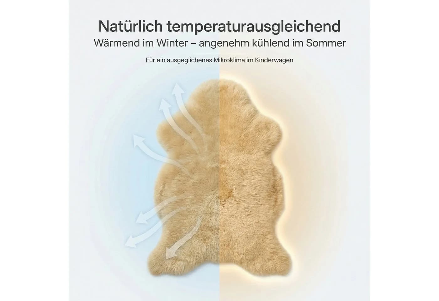 Naturasan Baby Lammfell geschoren medizinisch gegerbt beige - Bild 3
