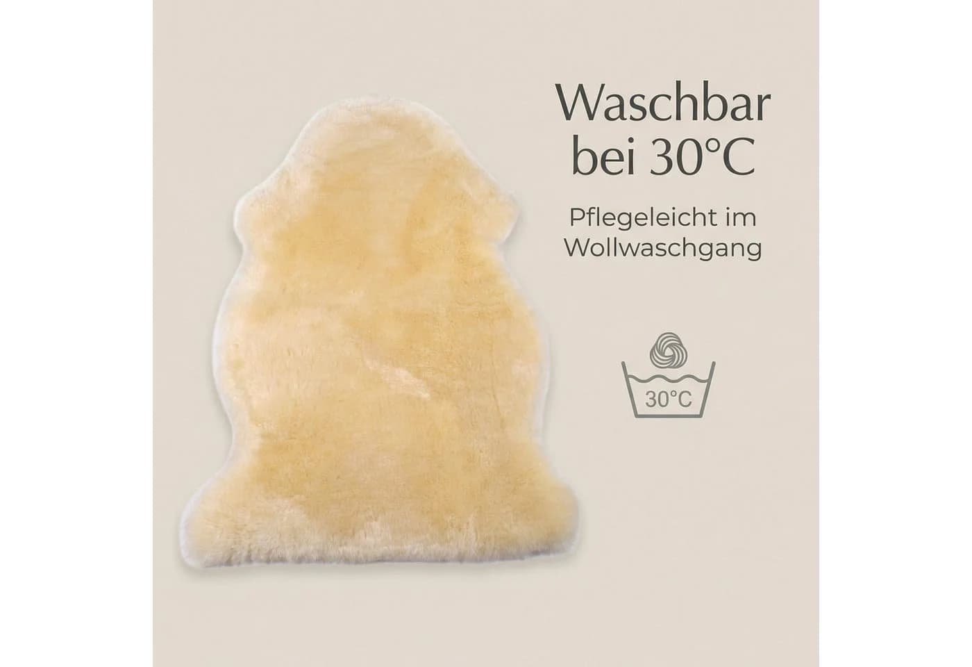 Naturasan Baby Lammfell geschoren medizinisch gegerbt beige - Bild 4