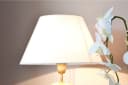 Signature Home Collection Lampenschirm Stoff Chintz Handgefertigt 40 cm Weiß Bild 1